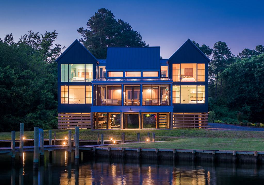 waterfront modern lake house designs