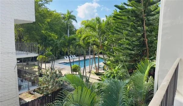 Pool view from balcony