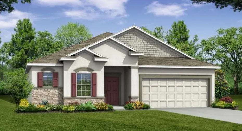 Artist Rendering with Stone Accent