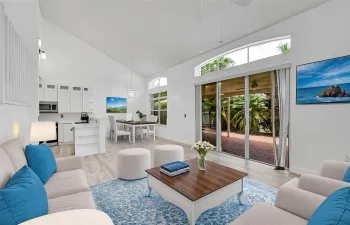 Living room staged.