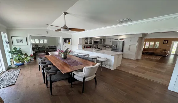 Kitchen, dining, bonus room