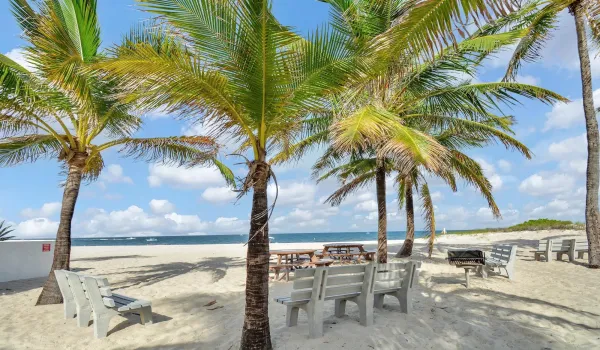 Private Beach included