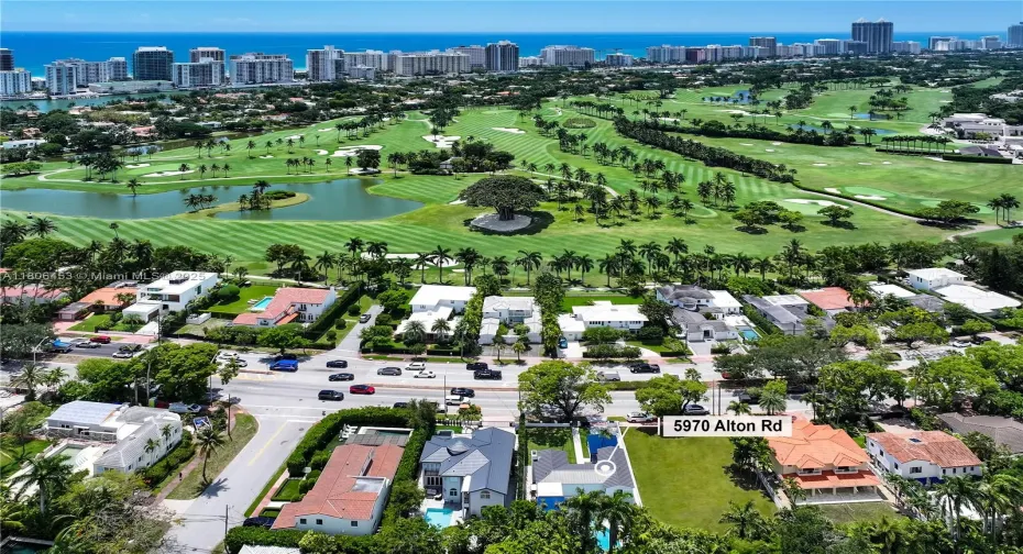 5970 Alton Road, Miami Beach  |  La Gorce Country Club | Atlantic Ocean along Collins Avenue (A1-A)