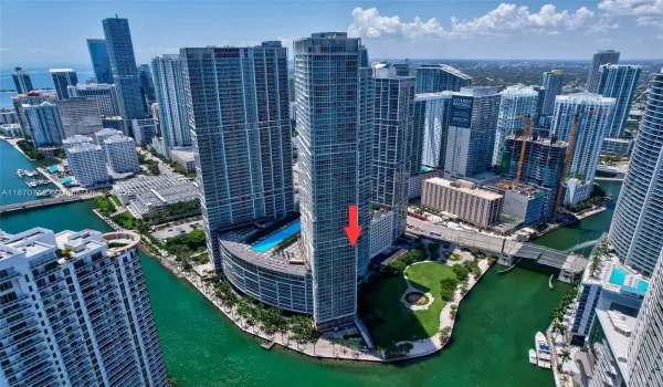 Water views of the Miami River opening into Biscayne Bay