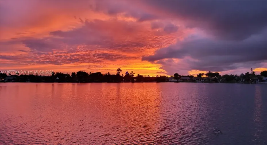 Sunset viewed from the patio