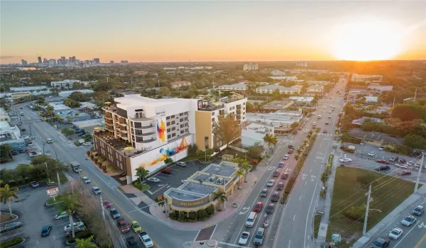 Rendering.  South-Southwest view to downtown Ft. Lauderdale and