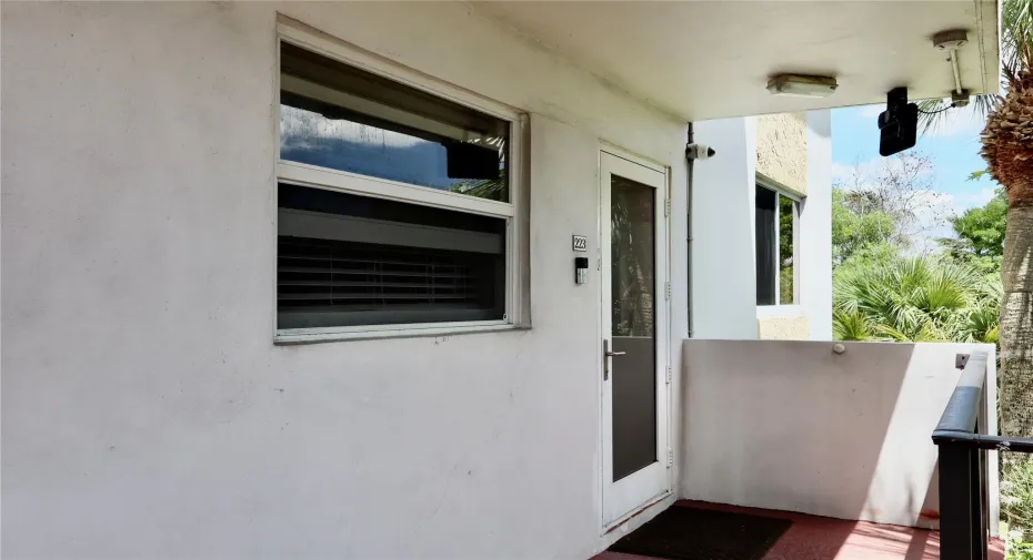 Front of condo
