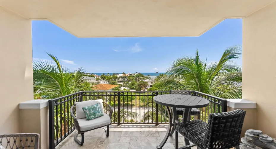 Ocean view Balcony from the Living Room