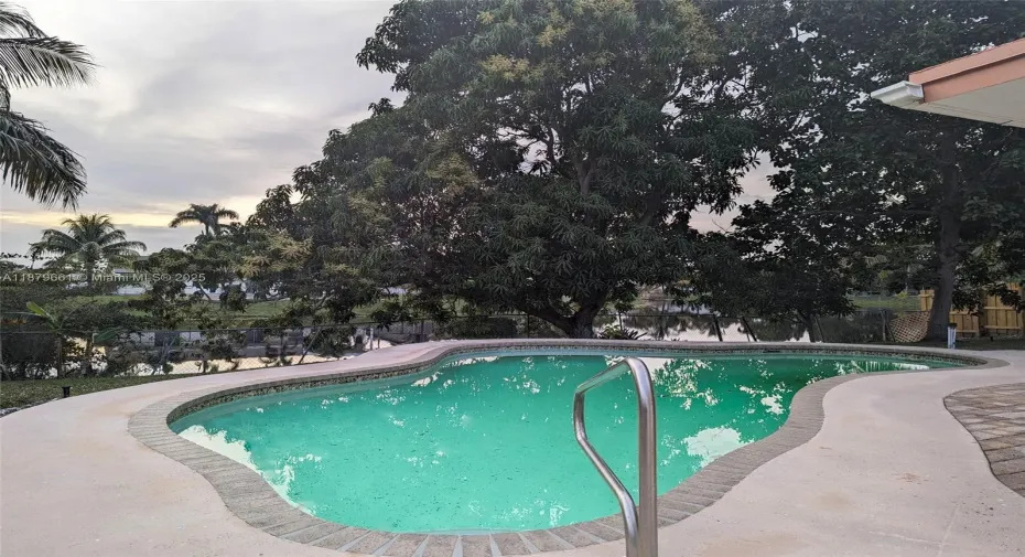 Pool view facing the lake/canal.