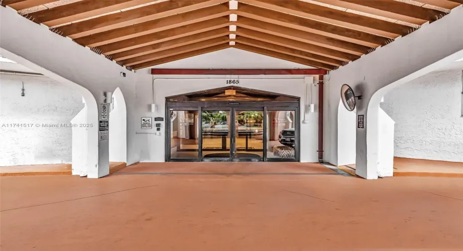 Entry to the building