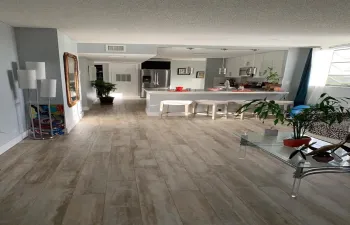 LIVING ROOM AND BREAKFAST AREA