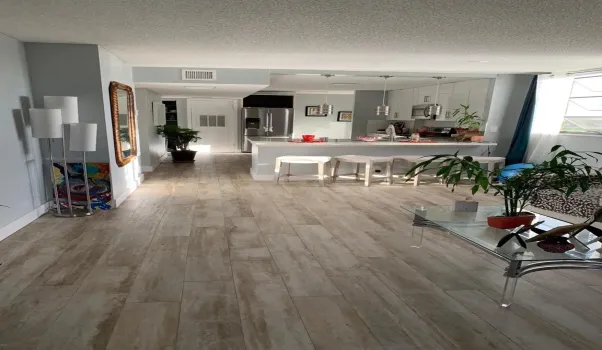 LIVING ROOM AND BREAKFAST AREA