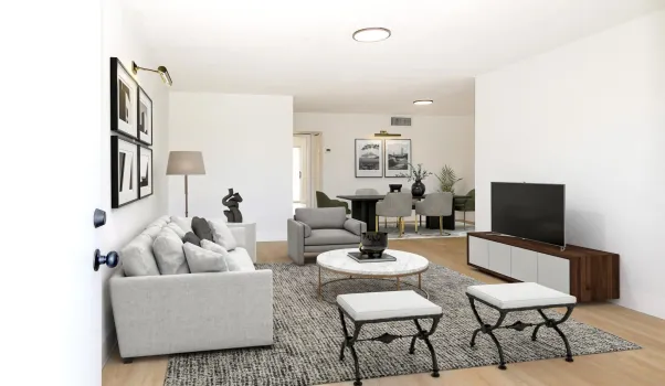 Walk into your spacious living room. Virtually Staged