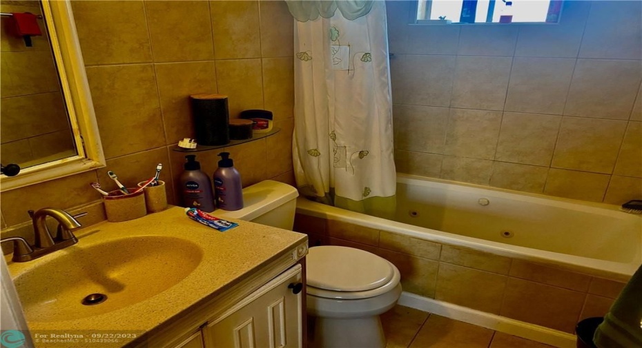 Master bathroom with spa