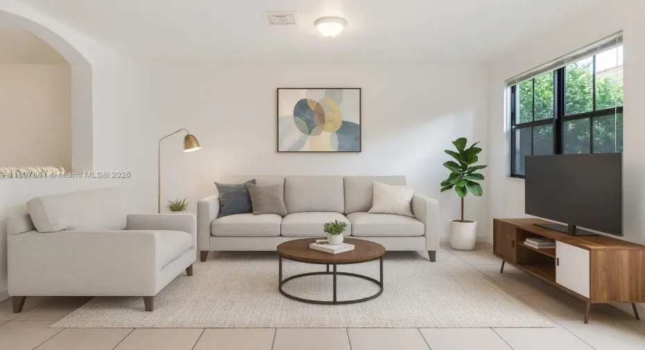 Living Room Virtually Staged