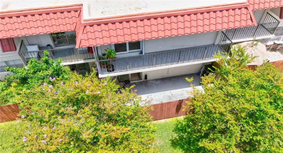 First floor unit patio