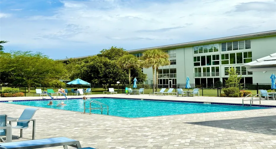 Heated Pool Steps From Unit