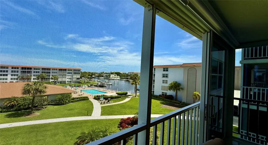 Perfect breakfast or coffee view in your enclosed patio