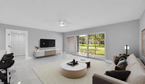 Living room - virtually staged