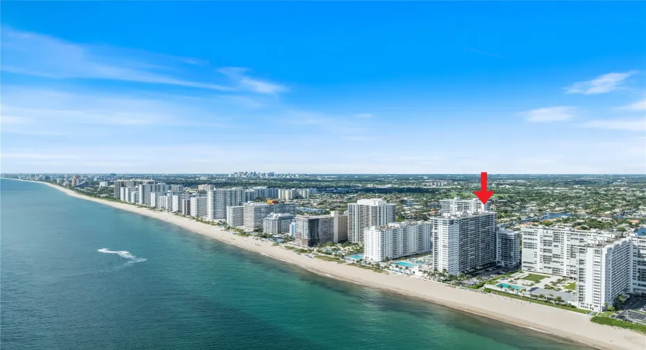 Plaza South, located directly on the sand on Fort Lauderdale Beach