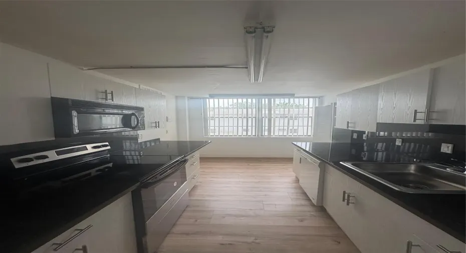 kitchen with space for table and two chairs
