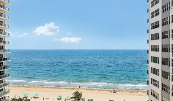 Direct ocean views...Picture taken from the balcony, but very much the same from every room.