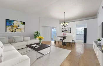 Virtually staged living room