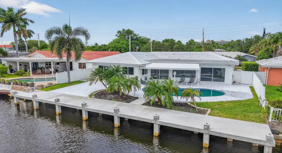 Nestled in Fort Lauderdale’s prestigious Lake Estates neighborhood, this home is perfect for the boating enthusiast! With a brand-new pool, marble pool deck, concrete seawall with 75-foot dock offering ocean access (with 1 fixed bridge).