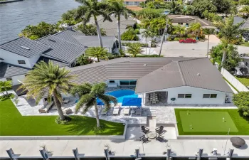 One of kind 3 Bedroom / 3.5 Bathroom Waterfront Estate all 1 Level with Intercostal Views and 150ft of dockage.