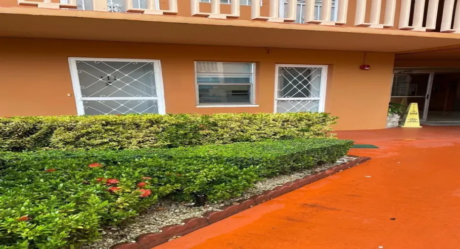 Entrance to unit