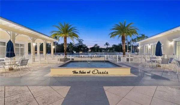 Resort like pool area.