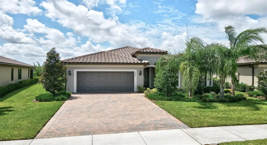 Paver driveway and neighborhood sidewalks