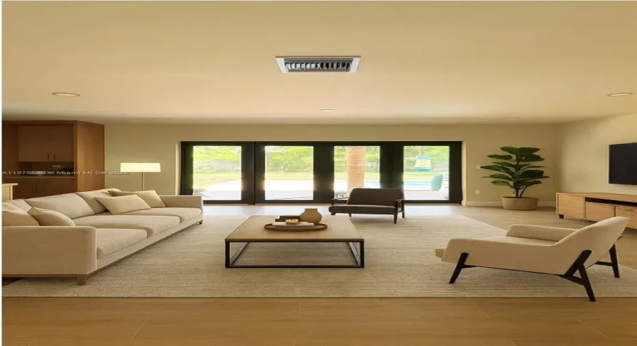 Virtual staging of living area