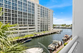 Serene views of the intracoastal from your balcony with retractable awning