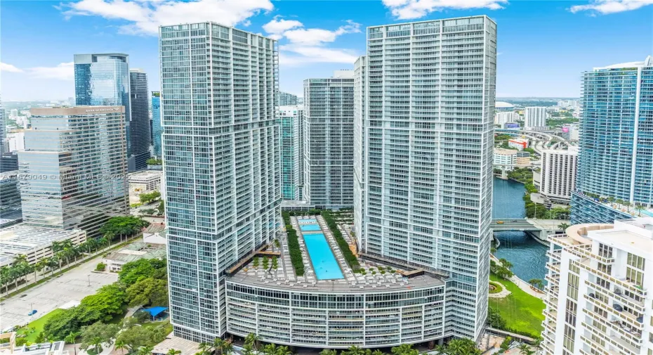 facing Miami River and Biscayne Bay