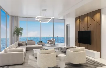 Artist's rendering of living area