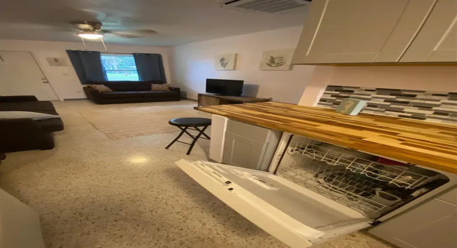 Living area from kitchen