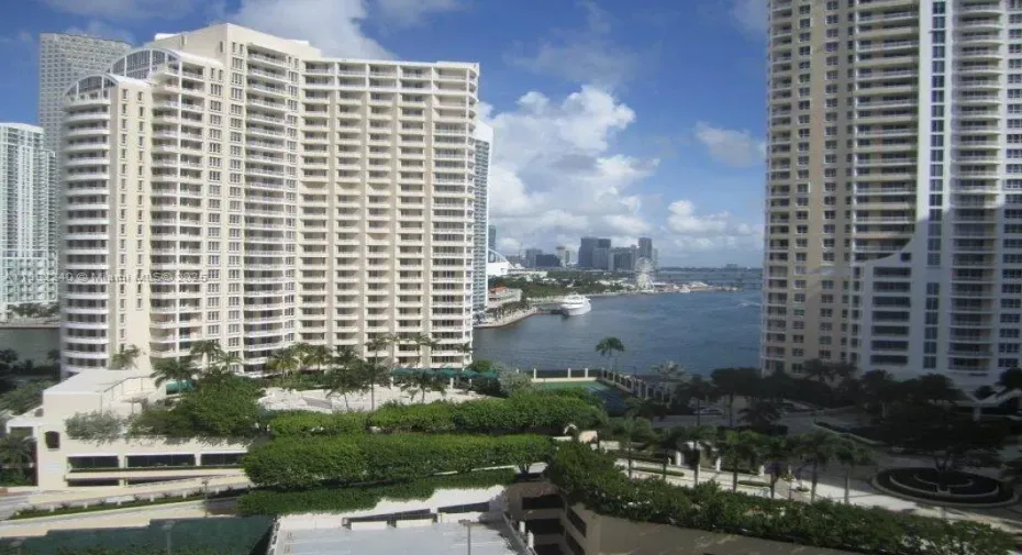 View from living room and bedroom.