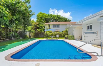 Fenced backyard