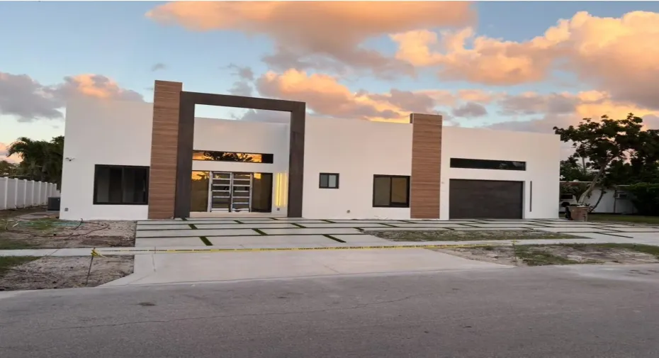Magnificent glass front door entrance