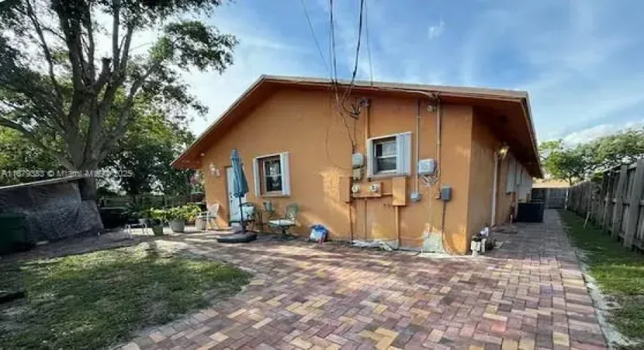 Your entry door and Patio area