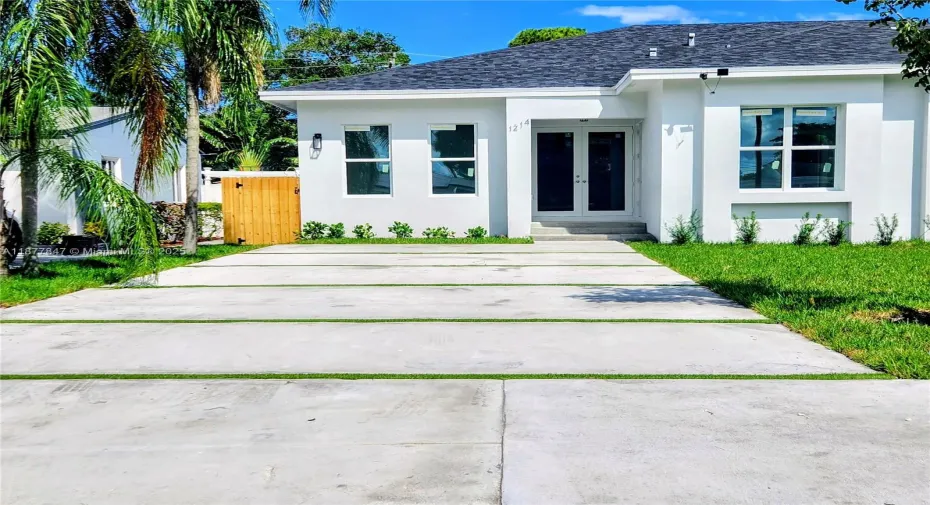 4-car driveway