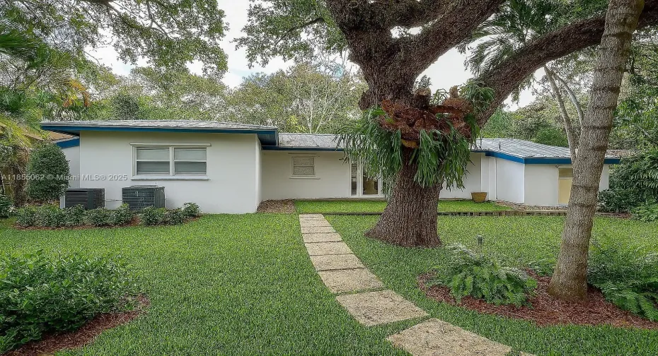 staged front of structure