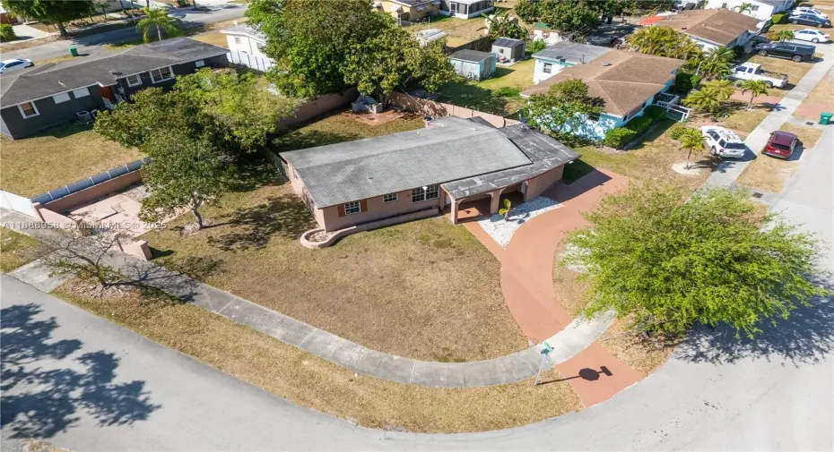 Ariel view of the whole lot.
