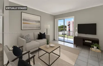 Virtually Staged Living Room Area