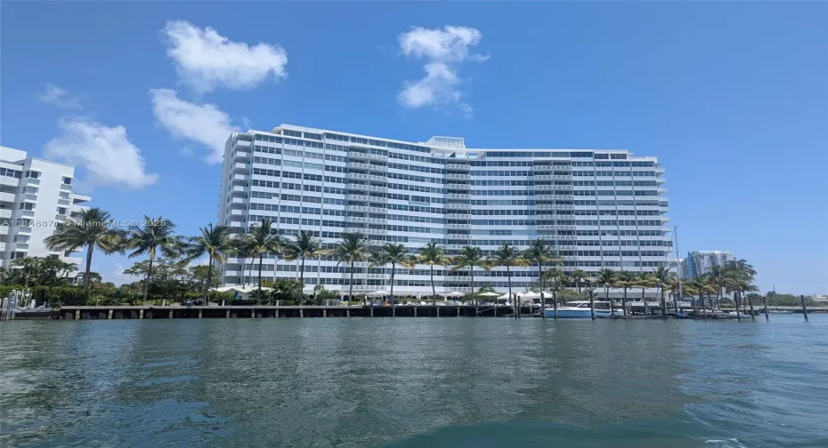 Belle Plaza condominium from the Bay
