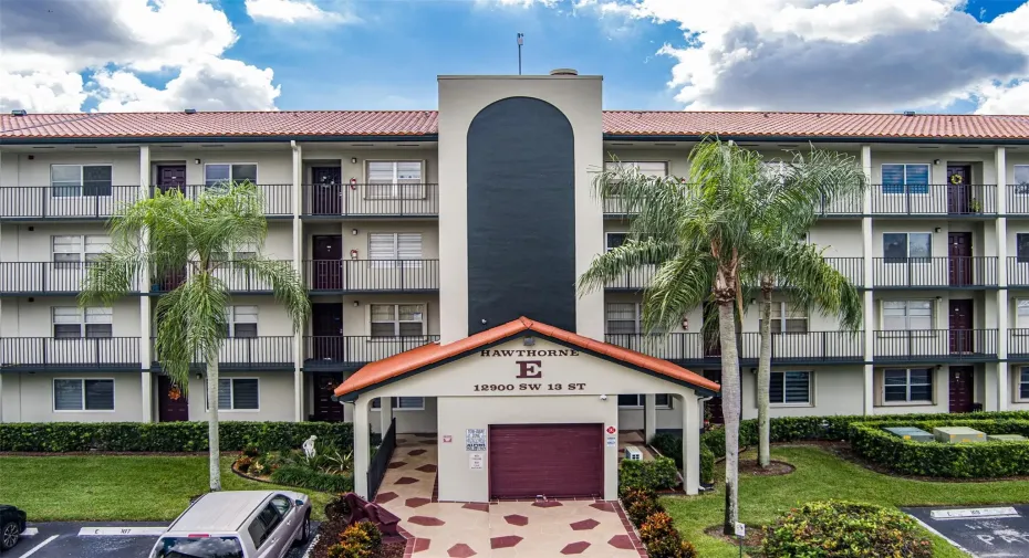 Front of Building E - Elevator entrance