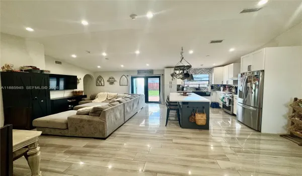 Open Concept Kitchen/Living Room Area