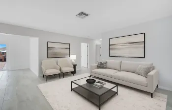 virtually staged living area