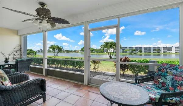 Screened in Patio with a water view!